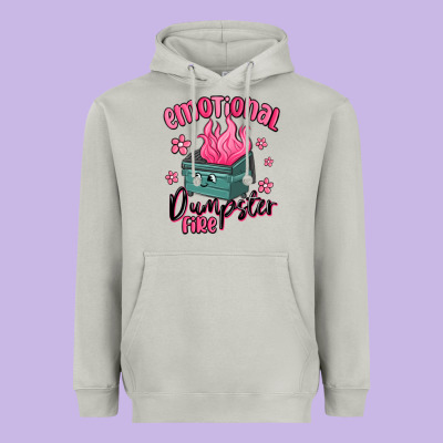 Emotional Dumpster Fire Heavyweight Hoodie Designed By Maliassmallbusiness