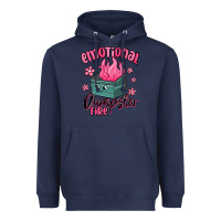 Navy emotional dumpster fire Heavyweight Hoodie - MaliasSmallBusiness