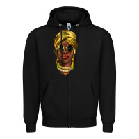Black african woman Zipper Hoodie - NancyCooperArtShop