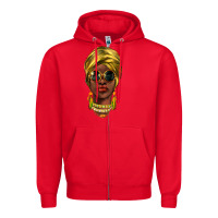 Red african woman Zipper Hoodie - NancyCooperArtShop