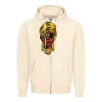 Sandshell african woman Zipper Hoodie - NancyCooperArtShop