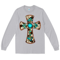 Moon Dust cowhide gemstone  cross Long Sleeve Tee - JahusDesignShop