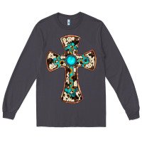 Smoke cowhide gemstone  cross Long Sleeve Tee - JahusDesignShop