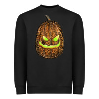 Black watercolor leopard pumpkin Heavyweight Sweatshirt - RanaPortraitStore