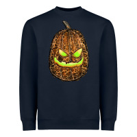 Navy watercolor leopard pumpkin Heavyweight Sweatshirt - RanaPortraitStore