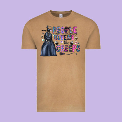People Give Me The Creeps Vintage Tee Designed By Cowhidedigitalart