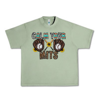 Oil Green calm your mits baseball Urban Heavy Tee - CowhideDigitalArt