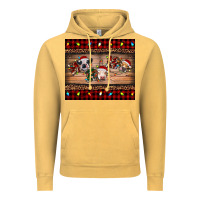 Vintage Mustard hohoho christmas cows Vintage Hoodie - RanaPortraitStore