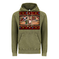 Vintage Olive hohoho christmas cows Vintage Hoodie - RanaPortraitStore