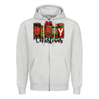 Dove Grey merry christmas license plate letters Zipper Hoodie - Jasminsmagicworld