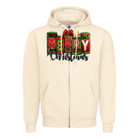 Sandshell merry christmas license plate letters Zipper Hoodie - Jasminsmagicworld
