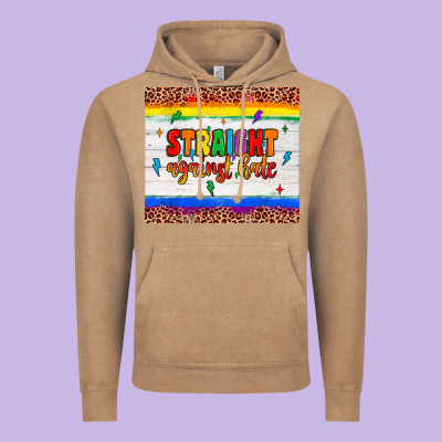 Straight Against Hate Tumbler Vintage Hoodie Designed By Jahusdesignshop
