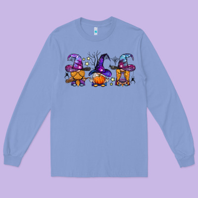 Witch Gnomes Halloween Long Sleeve Tee Designed By Bundleandbundleshop