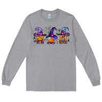 Heather Grey witch gnomes Halloween Long Sleeve Tee - BundleAndBundleShop