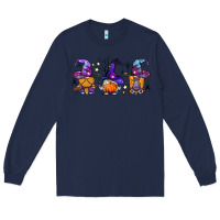 Navy witch gnomes Halloween Long Sleeve Tee - BundleAndBundleShop