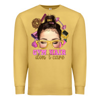 Antique Gold messy bun gym hair dont care Premium Sweatshirt - NancyCooperArtShop