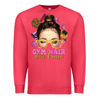 Cardinal messy bun gym hair dont care Premium Sweatshirt - NancyCooperArtShop