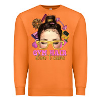 Carrot messy bun gym hair dont care Premium Sweatshirt - NancyCooperArtShop