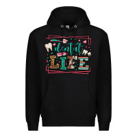 Black Dental life leopard frame Premium Hoodie - LillyAllenDesigns