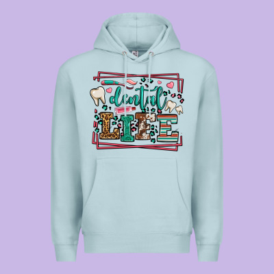 Dental Life Leopard Frame Premium Hoodie Designed By Lillyallendesigns