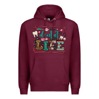 Burgundy Dental life leopard frame Premium Hoodie - LillyAllenDesigns
