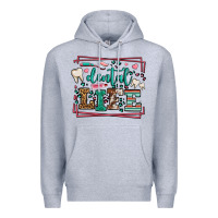 Heather Grey Dental life leopard frame Premium Hoodie - LillyAllenDesigns
