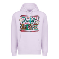 Lilac Dental life leopard frame Premium Hoodie - LillyAllenDesigns