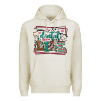 Oatmeal Heather Dental life leopard frame Premium Hoodie - LillyAllenDesigns