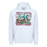 White Dental life leopard frame Premium Hoodie - LillyAllenDesigns