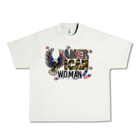 Pistachio american woman Urban Heavy Tee - CowhideDigitalArt