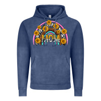 Vintage Denim mom with sunflower rainbow mothers day Vintage Hoodie - texasbilliewilder