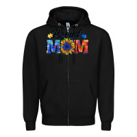 Black proud mom autism Zipper Hoodie - BarkalooDesign