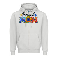 Dove Grey proud mom autism Zipper Hoodie - BarkalooDesign
