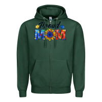 Sports Green proud mom autism Zipper Hoodie - BarkalooDesign