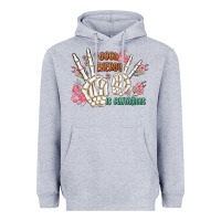 Heather Grey good energy is contagious Heavyweight Hoodie - MaliasSmallBusiness