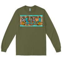 Army Green Welcome Fall Long Sleeve Tee - Artiststas