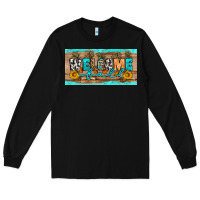 Black Welcome Fall Long Sleeve Tee - Artiststas