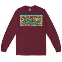 Burgundy Welcome Fall Long Sleeve Tee - Artiststas