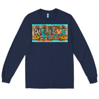 Navy Welcome Fall Long Sleeve Tee - Artiststas