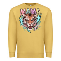 Antique Gold mama tiger lightning bolt Premium Sweatshirt - NancyCooperArtShop