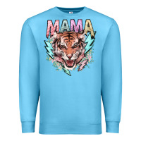 Ocean Blue mama tiger lightning bolt Premium Sweatshirt - NancyCooperArtShop