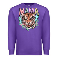 Purple mama tiger lightning bolt Premium Sweatshirt - NancyCooperArtShop