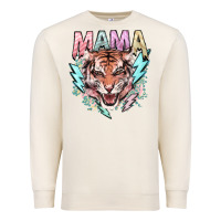 Sandshell mama tiger lightning bolt Premium Sweatshirt - NancyCooperArtShop