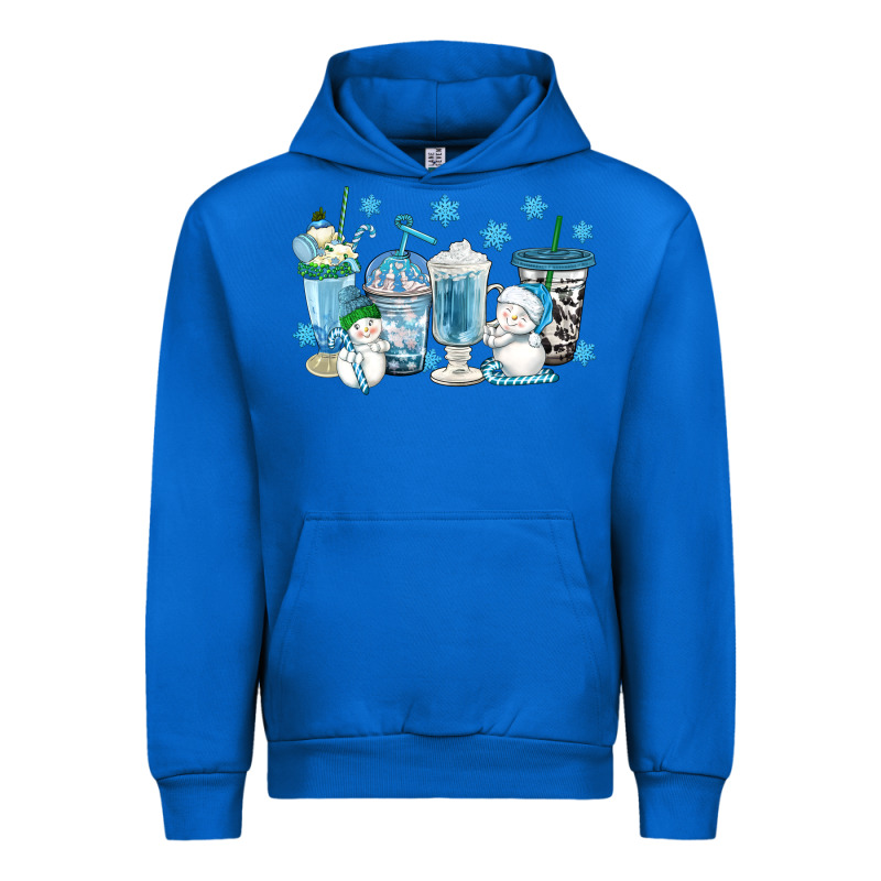 Winter Snowman Coffee Cups Urban Hoodie by texasbilliewilder | Teevron