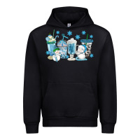 Foreset Green winter snowman coffee cups Urban Hoodie - texasbilliewilder
