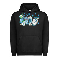 Pigment Black winter snowman coffee cups Urban Hoodie - texasbilliewilder