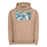 Pigment Burro winter snowman coffee cups Urban Hoodie - texasbilliewilder