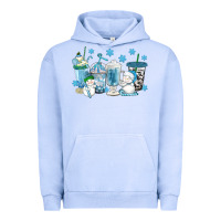 Pigment Grape Ice winter snowman coffee cups Urban Hoodie - texasbilliewilder