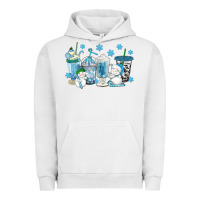 Pigment Lunar Rock winter snowman coffee cups Urban Hoodie - texasbilliewilder
