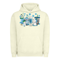Pigment Pistachio winter snowman coffee cups Urban Hoodie - texasbilliewilder